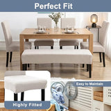 Eco-Ancheng Chair Cover Dining Chair Covers Set of 5 with Bench Chair Cover Parsons Chair Slipcover Jacquard Bench Slipcover Removable Kitchen Chair Protector for Dining Room Hotel Restaurant,16