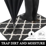 SHACOS Washable Runner Rug 2x6 ft Non Slip Entryway Kitchen Runner Rug Long Door Mats Rubber Backing Carpet Runners for Hallway Garage Laundry Room, Black