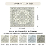 8x10 Non-Slip Washable Livingroom Vintage Area Rug, Sage Green