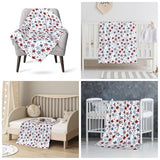 Patriotic Baby Blanket - 4th of July Throw Blanket with American Flag Stars & Stripes, Ultra Soft Memorial Day Blanket for Crib & Stroller, Red White Blue Independence Day Blankets Decor 30x40 Inches