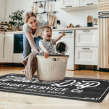 KOZYFLY Laundry Room Rug Runner 20"x60" Non Slip Kitchen Rugs Washable Laundry Room Mat Waterproof Mudroom Floor Carpet Runner Farmhouse Decor, 1.7x5ft, Dark Grey, Wash and Dry