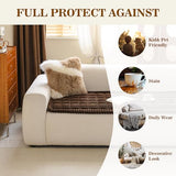 MYSKY HOME Couch Covers for 3 Cushion Sofa Pet Friendly, Couch Cover for Dogs, Sofa Covers for Pets Washable, Soft Non-Slip Sofa Slipcovers Furniture Protector Covers, Chococlate, 27.6" x 70.9"