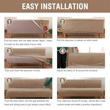 XJHKG Velvet Stretch Armless Futon Slipcover Washable Furniture Protector for Sofa Bed(Burgundy)