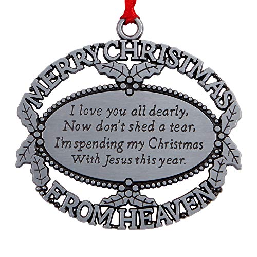 ® Pewter Finish Keepsake Memorial Ornament with Poem in Gift Box - Rememberance Gift for Christams Trees or Year Round Respect for a Departed Loved One.