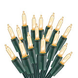 ODEETRONIC Christmas Lights, 21.63ft 100 Count Incandescent Clear Christmas Lights, UL Certified Outdoor Mini Clear Light Connectable, Green Wire Tree Light Indoor for Home Party Decor, Warm White