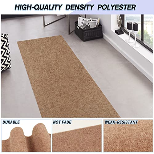 Custom Size Backed Non-Slip Area Rugs Runner, Easy Clean, Waterproof Runner Rugs for Hallway Entryway, Kitchen, Laundry, 2FT x 6FT, Beige