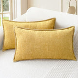 CaliTime Decorative Couch Throw Pillow Covers 20 X 12 Inches Gold