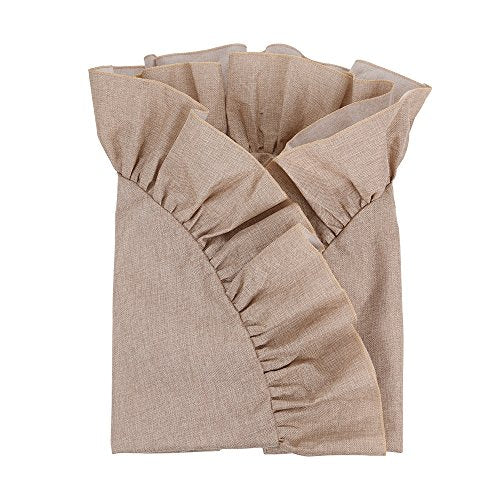 X.Sem 48'' Jute Burlap Christmas Tree Skirt with Ruffled Border Holiday Collection (Original)