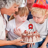 Cartoon White and red Lightning Cake Candle Digital Anime Cartoon Birthday Candle Cake Decoration Animation Birthday Decoration Party Supplies(8)