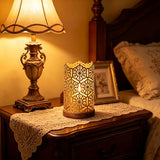 Hosley Metal Diamond Cut Design Candle Holder 7.5 Inch High, Gold Perfect for Home Decor, Lighting, Wedding, Parties, Gifting