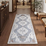 Vintage Runner Rug Non Slip for Hallway Bathroom Kitchen 2x3 ft, Ultra Soft Boho Carpet Runner with Low Pile Design Machine Washable Runner Rugs for Entryway Laundry Living Room