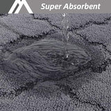 COSY HOMEER Soft Kitchen Floor Mats for in Front of Sink Super Absorbent Kitchen Rugs 20"x59" Non-Skid Standing Mat Washable,Polyester,Dark Grey
