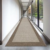 Runner Rug for Hallways 2.6'x12' Heavy-Duty Durable Entryway Floor Mat with Non Slip Rubber Backing High Traffic Carpet Machine Washable Accent Farmhouse Rugs for Kitchen, Living Room(Brown)