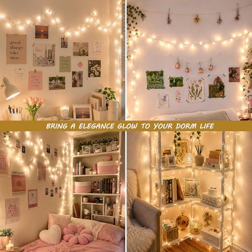 HEYFUNi Clear Christmas Lights Set,50 Count 13Feet Incandescent Bulb Mini String Lights for Christmas Tree Holiday Garland Party Weeding Xma Home Indoor&Outdoor Decorations,White Wire
