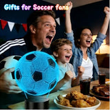 Soccer Gifts for Boys 8-12, 3D Illusion Soccer Lamp Gifts for Kids Teens Boys Girls, 5 6 7 8 9 10 11 12 Year Old Boy Birthday Gifts for Kids Children, Boys Room Decor