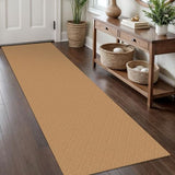 KOZYFLY Washable Runner Rug, 2x8 Ft, Warm Tan