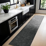 2x6 Washable Runner Rugs, Gray Stainproof Non-Slip for Hallway