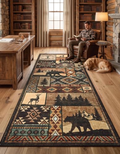 Hallway Runner Rug 2.6x8,Western Rug Runner for Living Room Bedroom