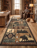Hallway Runner Rug 2.6x8,Western Rug Runner for Living Room Bedroom