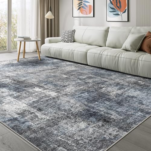 Washable 6x9 Area Rugs for Living Room: Abstract Modern Home Decor Rug