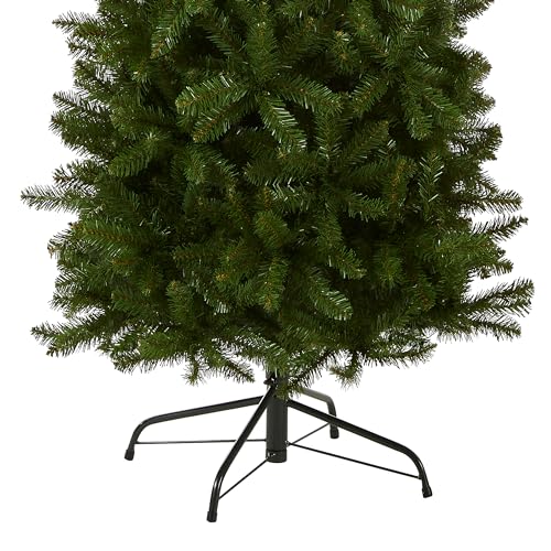 National Tree Company 6.5 ft Unlit Kingswood Fir Slim Artificial Christmas Tree, 719 Tips, Includes Stand, Green