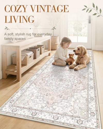 OLANLY 3x5 Washable Accent Rug, Soft Non Slip Carpet for Entryway Bedside