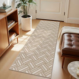 Washable Hallway Runner Rug 2x6',Non-Slip Kitchen Runner, Beige
