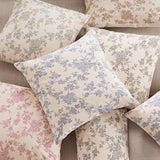 100% Cotton French Pastoral Throw Pillow Covers Set of 2, 18x18 Inch Blue Farmhouse Decorative Cushion Covers for Sofa Bed Living Room Home Decor