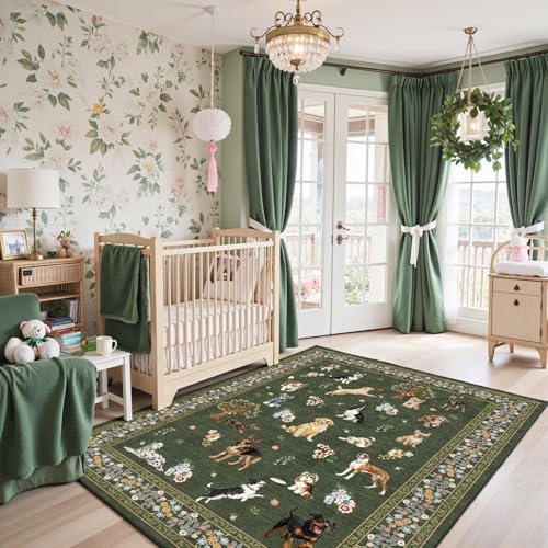 Dog Machine Washable Rug 3x5 for Bedroom Entryway