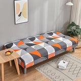Armless Futon Sofa Bed Cover,Stretch Sofa Couch Slipcovers Without Armrests,Printed Furniture Protector Cover,9 Colors
