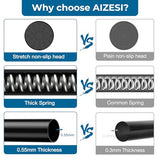 AIZESI Curtain Rods No Drilling for Windows 28 to 48 Inches,1/2 Inch Diameter No Drill Curtains Rod Renter Friendly Drapery Rod, Curtain Rods for Windows No Drilling, Black 1Pack