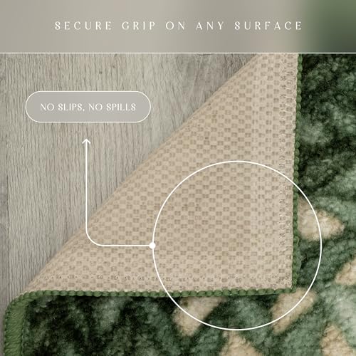 Maples Rugs Marion Braided-Style Print Runner Rug, 2' x 8', Green