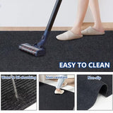 LITA Hallway Runner Rug Double Gray Stripe with PVC Backing, Non-Slip Waterproof, Washable Outdoor Indoor Carpet for Floor, Entryway, Kitchen, Laundry, Balcony, Garage, 2' x 6'