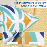 Outdoor Pillow Covers - 4 Pack Outdoor Pillow Covers 18x18 Waterproof PillowCovers for Patio Furniture Decorative Pillowcases