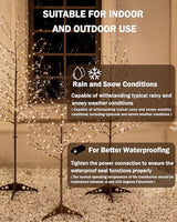 TYBEEU 5ft Star Light Tree with 216 Warm White LEDs for Holiday Decor - Dimmable, UL Certified, Waterproof - Ideal for Indoor and Outdoor Decoration