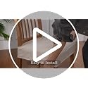 Smiry Waterproof Seat Covers for Dining Room Chairs Set of 4, Stretch Jacquard Removable Washable Chair Seat Slipcovers Protector, No Rear Covers, Beige