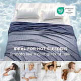 Bedsure Summer Cooling Navy Blue Throw Blanket for Hot Sleepers with Sports Mesh Design, Arc-Chill Q-Max 0.4 Lightweight Breathable Ice Cold Blanket Throws for Night Sweats, 50 x 70 Inches