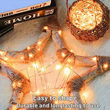 6 Pack LED Fairy Lights Battery Operated with Timer, 13FT 40LED Waterproof Firefly Lights Silver Wire Mini Twinkle String Lights for Wedding Christmas Birthday Party Mason jar Decorations, Warm White
