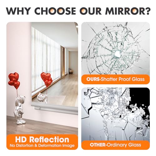 Hasipu 71" x 24" Led Mirror Full Length Home Gym Mirror 55"x21"(Each)-2 PCS