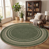 GarveeHome 6ft Washable Round Rug Large Bedroom Easy Jute Area Rugs