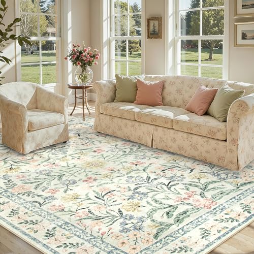 Lahome Boho Rugs for Living Room, Washable Large 8x10 Area Rugs for Bedroom