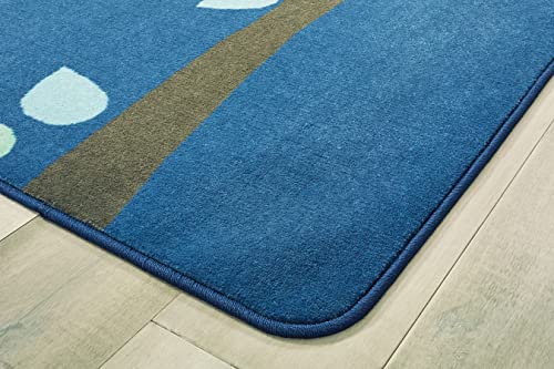 Carpets for Kids 1054 KIDSoft Branching Out Decorative Nursery Room Rug 4ft x 6ft Rectangle Blue