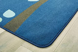 Carpets for Kids 1054 KIDSoft Branching Out Decorative Nursery Room Rug 4ft x 6ft Rectangle Blue