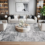 Abstract Rugs for Living Room 7x9: Large Modern Indoor Washable Area Rug