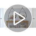 POZINO Round Hanging Mirror with Rope, 15" Circle Wall Mirror with Black Metal Frame, Farmhouse Decorative Mirror for Entryway, Living Room, Fireplace, Bedroom, Bathroom