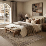 HelloTree 6x9 Vintage Washable Non-Slip Dining Room Area Rug