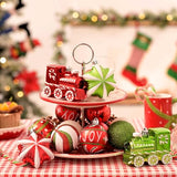 Valery Madelyn Christmas Ornaments Set, 100ct Red Green White Shatterproof Christmas Tree Decorations Variety Ball Ornaments Bulk, Whimsical Hanging Ornaments for Xmas Trees Holiday Party Decor