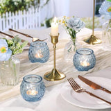 20 Pcs Blue Votive Candle Holder2.95"x2.56" Tea Light Candle Holder