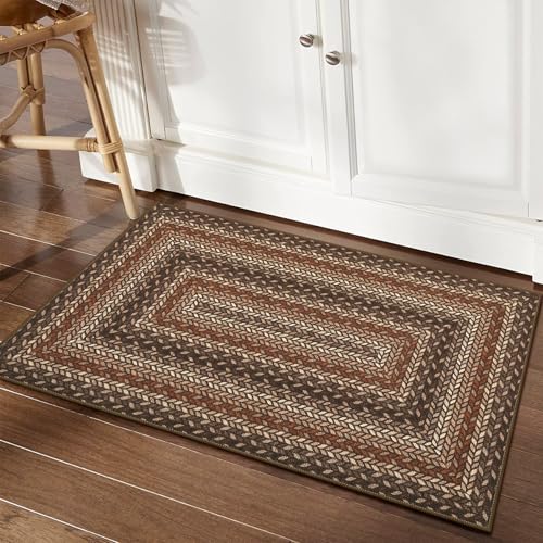GarveeHome 2x3 Small Area Rug Entryway Easy Jute Door Mat Washable Rugs