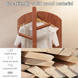 Floor-Standing Solid Wood Rotating Coat Rack，360° Rotating Full Length Mirror with Coat Rack - 2 in 1 Solid Wood Floor Mirror for Bedroom & Living Room, Stylish Space-Saving Design, Function